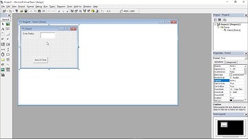 HOW TO CALCULATE AREA OF CIRCLE USING VB PROGRAMMING.