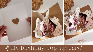 💖 DIY Birthday Pop-Up Card | Full Tutorial 🎂 | Easy Handmade Card Idea |