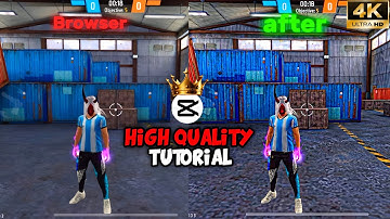 IPHONE HIGH QUALITY TUTORIAL 🤩 IN [FreeFire] 4K QUALITY EDIT 💫￼LIKE @MX4YT33 IN 2025…….