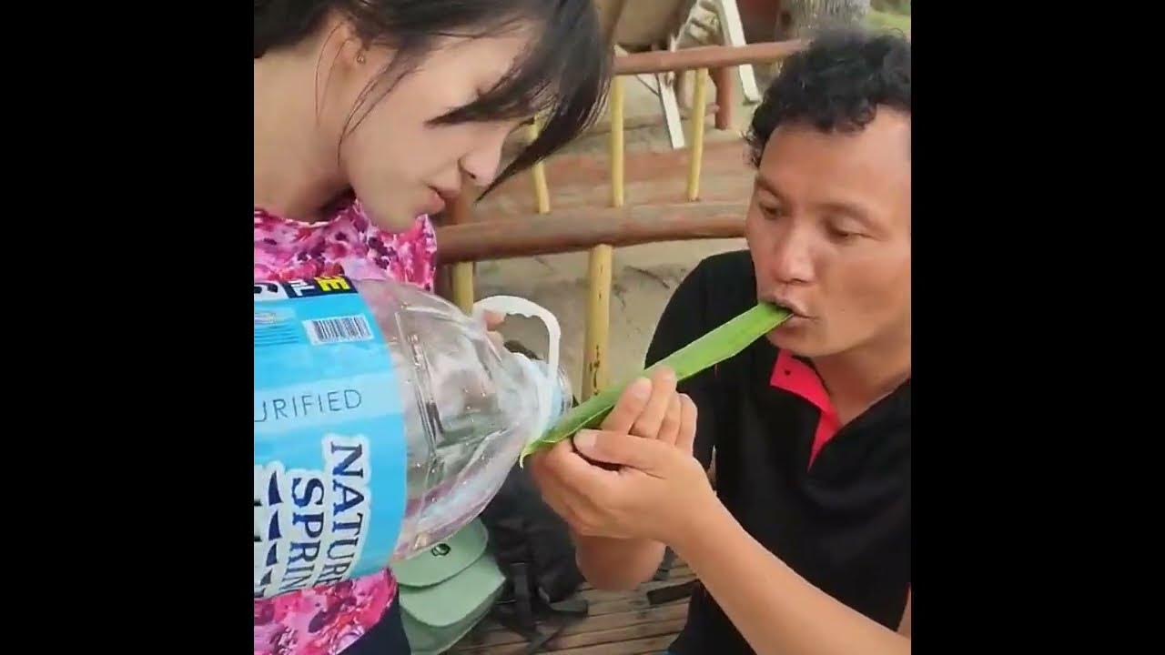 No straw? Use a coconut leaf. Drinking straw fail must watch funny fail shorts YouTube
