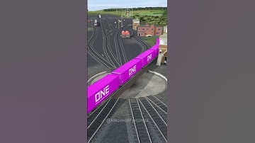 4 Kereta Api Barang Melintasi Persilangan Turntable 5 Kereta Api #train #shorts #railway #tranding