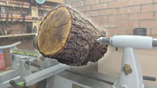 A CRACKING OAK experiment - Woodturning project