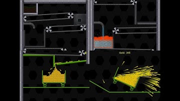 The Gold Factory | Cart Transport Survival Race | Algodoo Marble Race