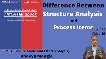 Difference between Structure Analysis & Process Items-FMEA New & Old Edition |ENGLISH| Bhavya Mangla