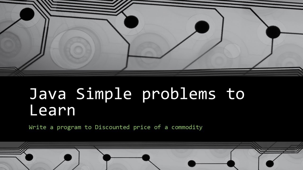 Java problems to solve for beginners-Discount problem - YouTube