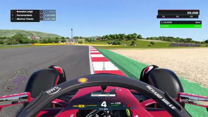 F1 22 Bahrain hotlap on a controller without assists (1:29:938