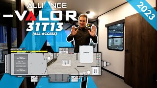 Tour the 2023 Valor 31T13 (All Access) Toy Hauler by Alliance RV  Bumper Pull Toy Hauler!