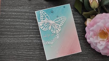 Create an ombre Background using Foam Sponge Brayers