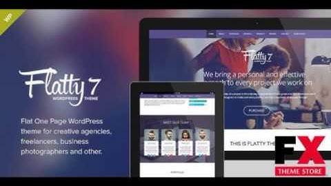 Preview Flatty 7 - One Page Parallax WordPress Theme TForest