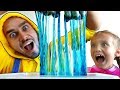 Nastya y papá Making Slime con divertido globos  | Satisfactorio Slime vídeo