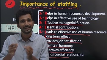 FUNCTIONS  OF MANAGEMENT| IMPORTANCE OF STAFFING |CLASS 12th OCM|12th Commerce New SYLLABUS