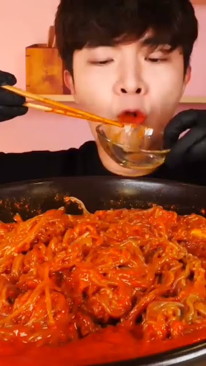 Too Spicy #mukbang mie dingin pedas 🌶🍜 #asmr