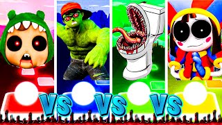 Little Angel Exe Vs Nick Hulk Exe Vs Skibidi Toilet Vs The Amazing Digital Circus | #tiles