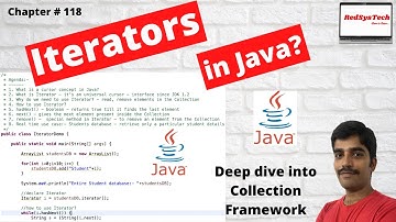 # 118 Java Iterator | How a java iterator works internally? | Iterators in Java | Java | RedSysTech