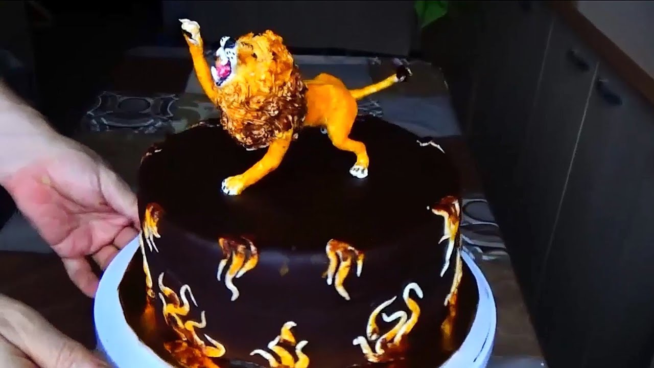 ライオンケーキトッパーの作り方 フォンダンケーキデコレーション ライオンケーキチュートリアル Youtube