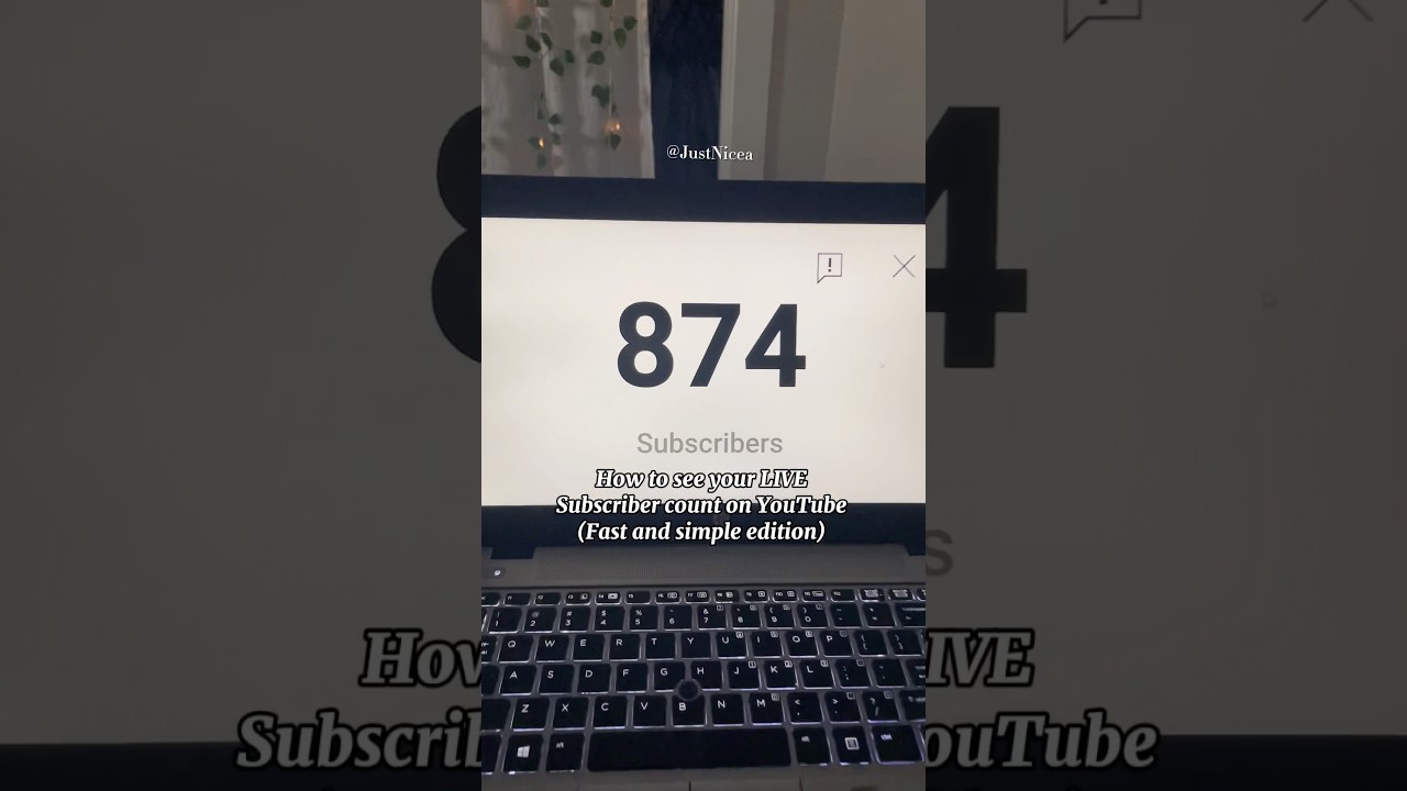 How to see your LIVE subscriber count on YOUTUBE โค๏ธ๐ค #youtubeshorts #live #subscribe #tutorial