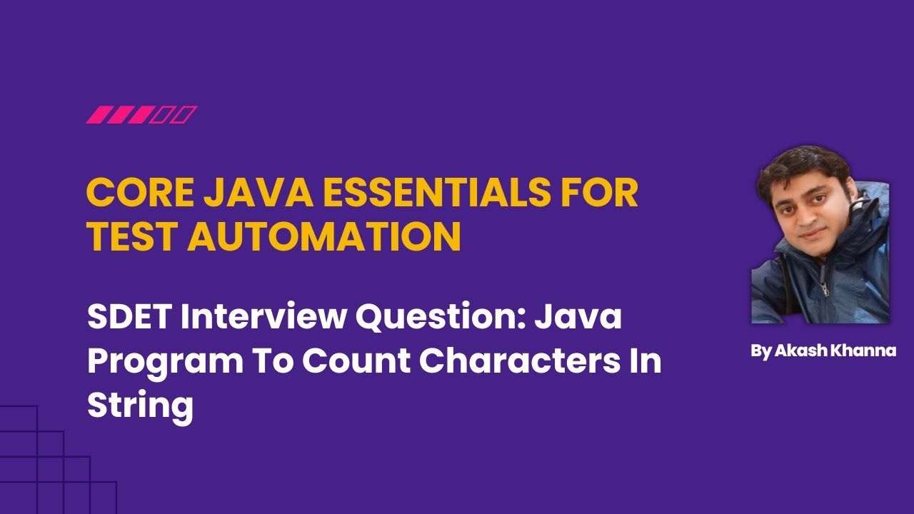 Java Program To Count Characters In String - YouTube