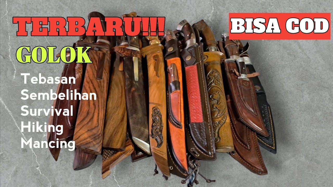 TERBARU!!! GOLOK SEMBELIH/TEBASAN/CACAH TULANG,BUSCRAFT HSS, RAMBO ...