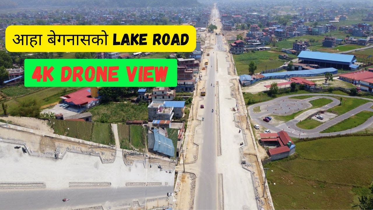 आहा बेगनासको Lake Road | 4K Drone View | Begnas Lake | Way to Begnas Road