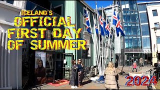 "First Day of Summer" in Reykjavík Iceland 2024.