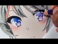 How to Draw/Color Anime Eyes | Real time Coloring tutorial