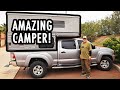 Touring an Amazingly Spacious Small Pop-Up Truck Camper! (Four-Wheel Campers Tour)