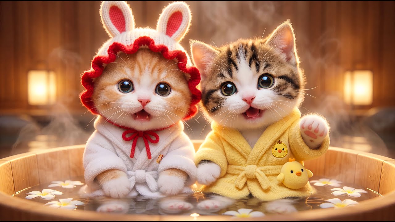 🍜🐱 Kitten Wins a Spa Voucher – A Relaxing Day with Mom | Melunnira