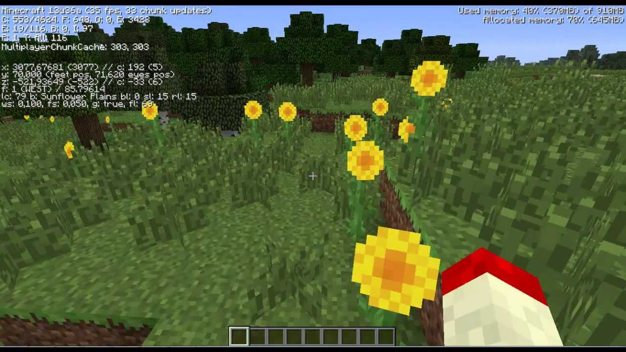 Girasoles en Minecraft - 13w36a - YouTube