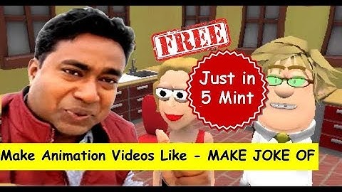 Make 3d Animation Videos like - Make joke of in Just 5 mints for free