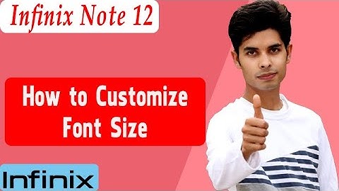 How to Customize Font Size | Infinix Note 12 | TechTorial