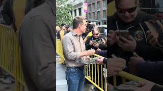 Chris O’Donnell greeting fans in New York City