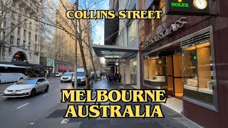 Exploring Melbourne Australia: Walking Tour Along Collins Street 2023 (Part 1)