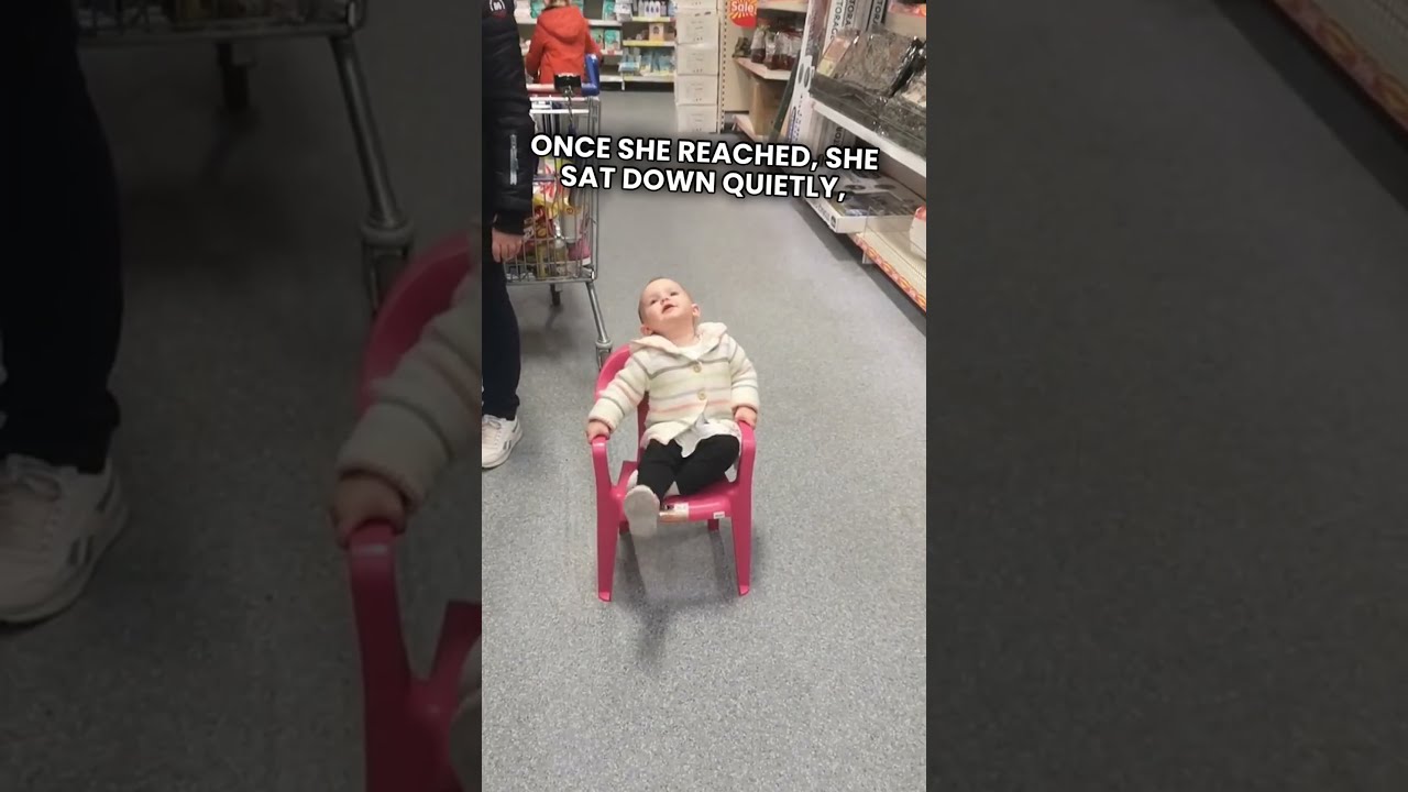 Baby Gets Tired While Waiting and Drags a Chair to Rest 😮💨