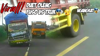 viral! fuso vs truk duet oleng😱😲