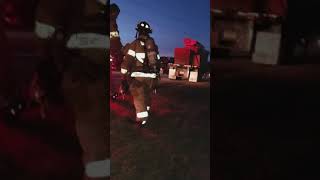 Menards trailer breaks on fire