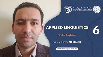Conférences et cours universitaires- Etudes Anglaises - Applied linguistics  - Part 6