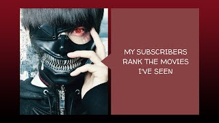 My Subscribers Rank The Movies Ive Seen