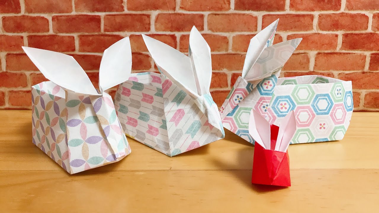 折り紙 箱 簡単 かわいいうさぎの箱の作り方 Kawaii Pastime 折り紙モンスター