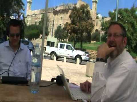 Nachum Segal broadcasting live from Hebron