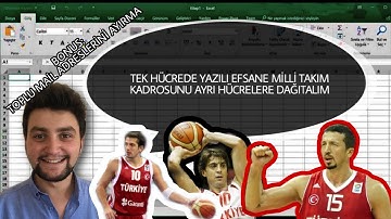 METNİ SÜTUNLARA DÖNÜŞTÜRME YÖNTEMİ İLE İSİM/SOYİSİM HATTA E-MAİL ADRESLERİNİ AYIRMA YÖNTEMİ #8