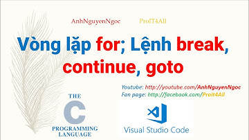 Giới thiệu vòng lặp for; lệnh break continue và goto trong lập trình C
