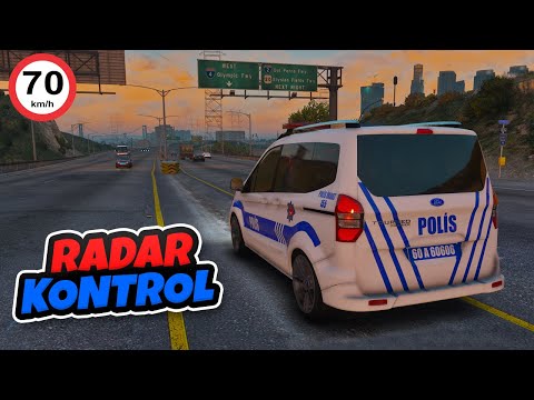 Courier Polis Arabamız ile Otobonda Radarla Hız Kontrol - GTA 5