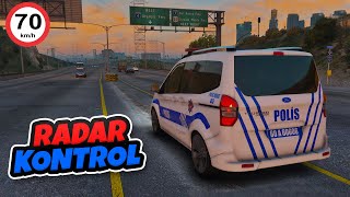 Courier Polis Arabamız ile Otobonda Radarla Hız Kontrol - GTA 5