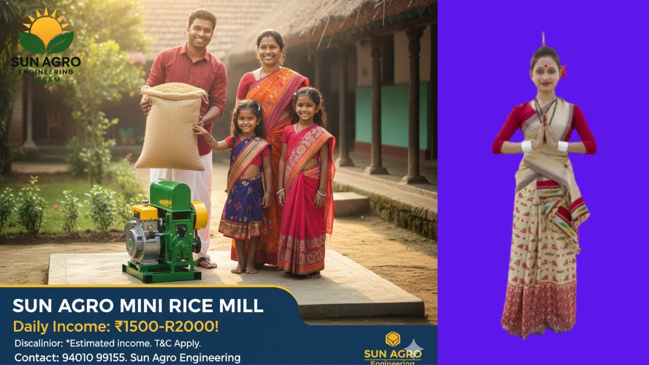 🚜 Best Mini Rice Mill Machine in Assam 2025 | Live Demo + Business Setup Guide