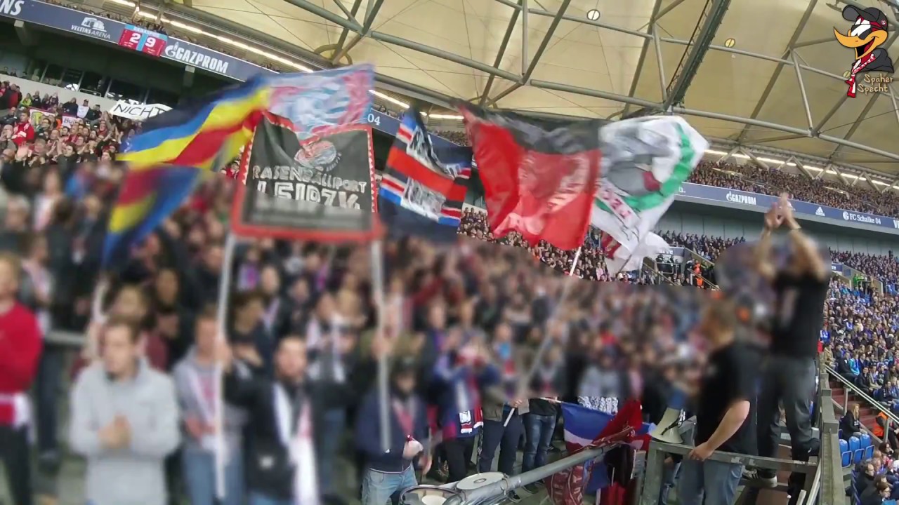 Rb Leipzig vs. FC Schalke 04 - Away Support @ Veltins-Arena (23.04.2017)