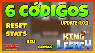 2 nuevos códigos* Reset Stat⚔️4 CODIGOS de KING LEGACY