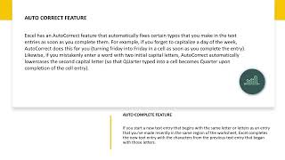 Auto Correction & Auto Complete feature in Excel!!