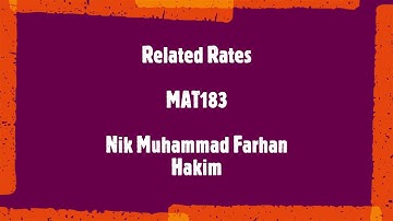 MAT183 - Related Rates