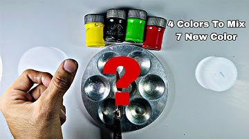 4 Color Combination ! To Make New 7 Colors #mixing #colors 