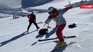 Vielseitiges Schneetraining beim Slalom-Team